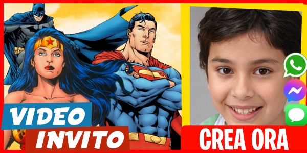 Crea Video Invito Compleanno a Sorpresa della Justice League