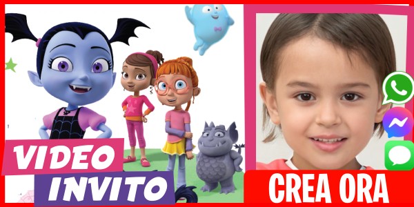 Crea Video Invito Festa a tema Vampirina