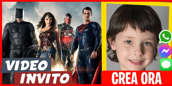 Crea Video Invito Compleanno a Tema Justice League