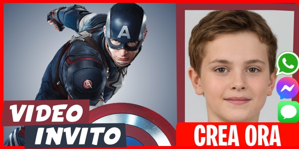 Crea Video Invito Capitan America