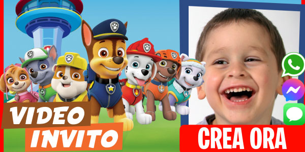 Crea Video Invito Paw Patrol Marshall Chase
