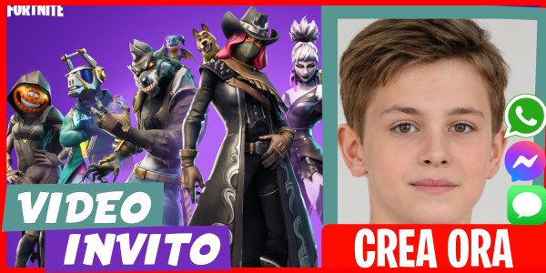 Crea Video Invito Festa in maschera di Fortnite