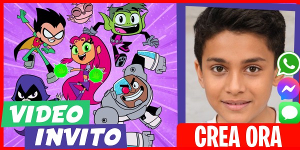 Crea Video Invito Festa dello Sport dei Teen Titans