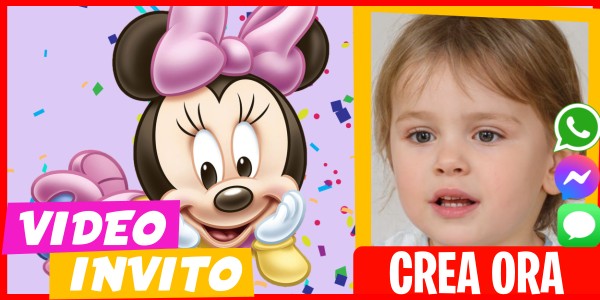 Crea Video Invito Dolce Minnie Baby