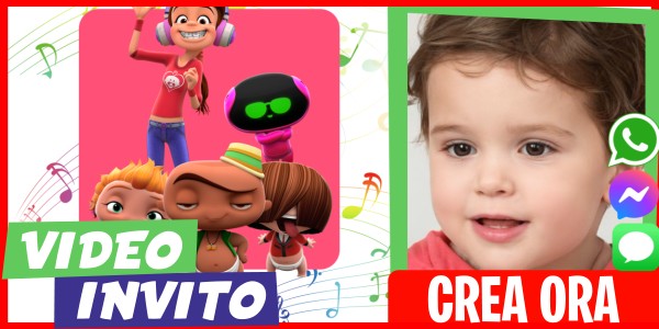 Crea Video Invito Compleanno virtuale Mini Beat Power Rockers