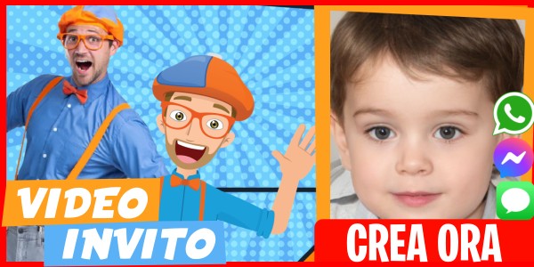 Crea Video Invito Compleanno a Tema Blippi