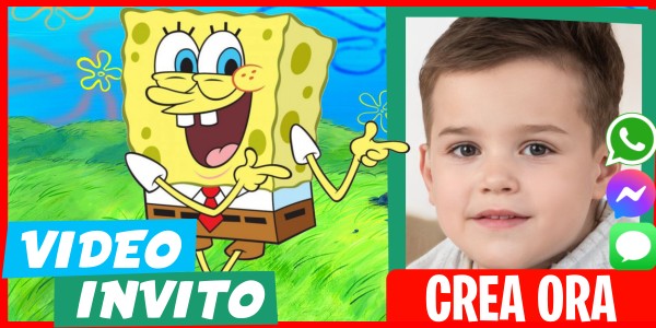 Crea Video Invito Festa di compleanno di Spongebob