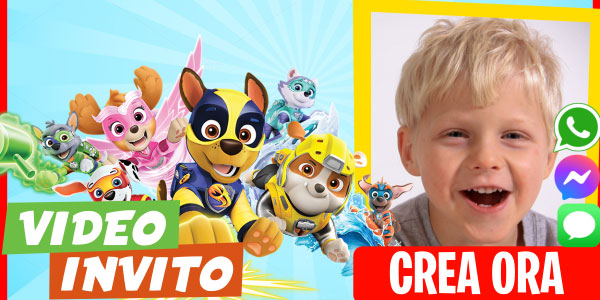 Crea Video Invito Festa in Costume dei Mighty Pups