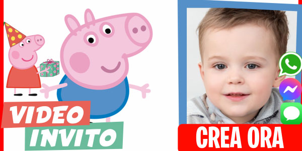 Crea Video Invito George Pig e Mr.Dinosaur