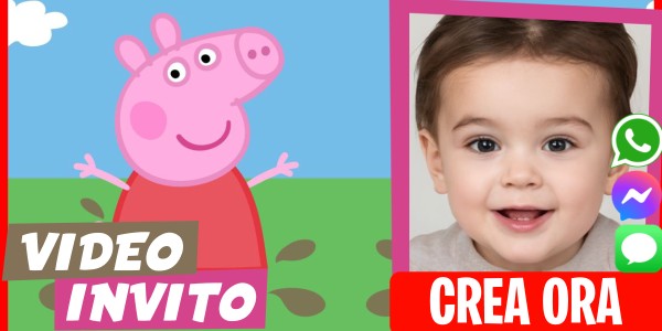 Crea Video Invito Il giocatore di Peppa Pig
