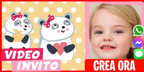 Crea Video Invito Primo Compleanno dell'orso Panda