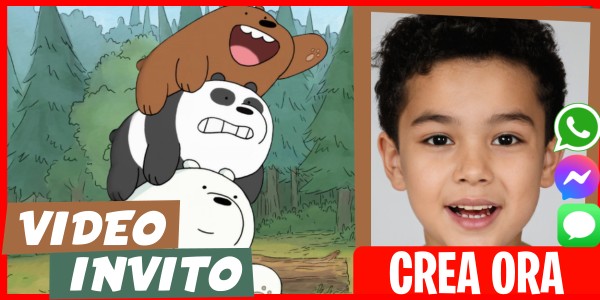 Crea Video Invito Festa a tema Siamo solo orsi