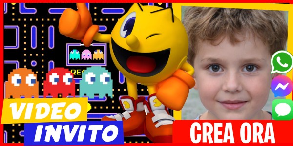 Crea Video Invito Festa a Tema PACMAN
