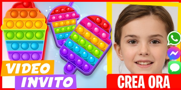 Crea Video Invito Pop It Festa di Compleanno