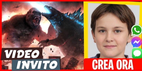Crea Video Invito Tanti Auguri Godzilla vs. kong