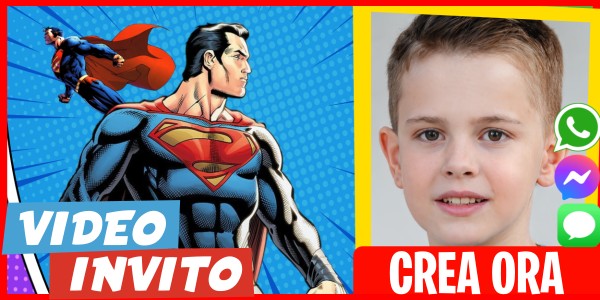 Crea Video Invito Festa di Compleanno di Superman