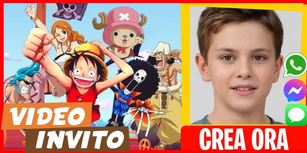 Crea Video Invito Festa di Compleanno One Piece