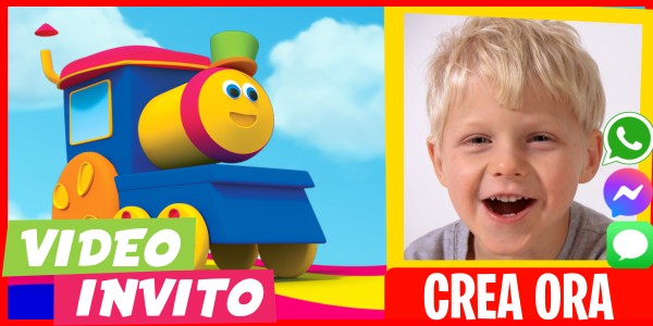 Crea Video Invito Compleanno a Tema Bob il Treno