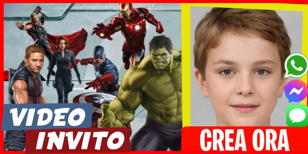 Crea Video Invito Avengers