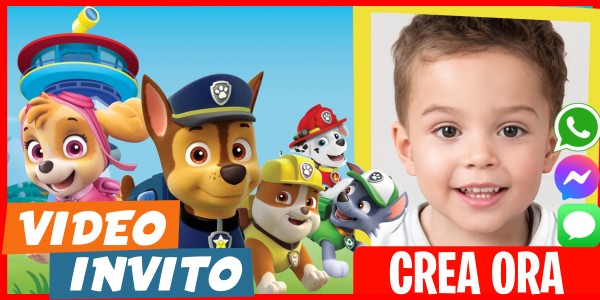 Crea Video Invito Festa in Piscina dei Paw Patrol