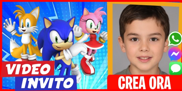Crea Video Invito Festa in costume di Sonic