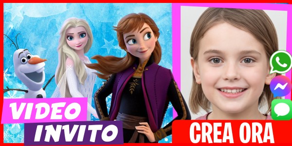 Crea Video Invito Anna di Frozen un'avventura congelata