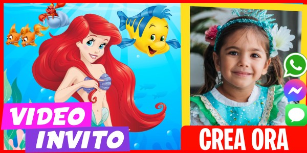 Crea Video Invito Festa in Costume da Sirenetta