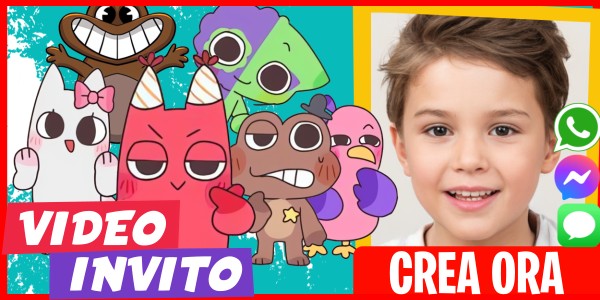 Crea Video Invito Festa Pigiama Party nel Garten of Banban