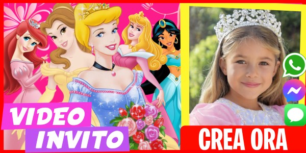 Crea Video Invito Compleanno di Principesse