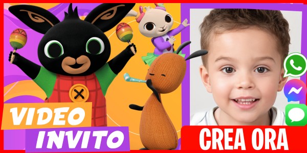 Crea Video Invito Sorpresa di Compleanno Bing Bunny