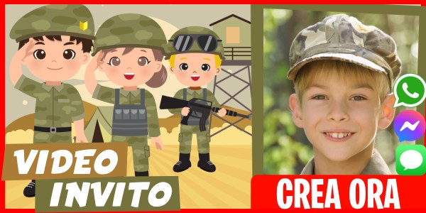 Crea Video Invito Auguri di Compleanno Soldati