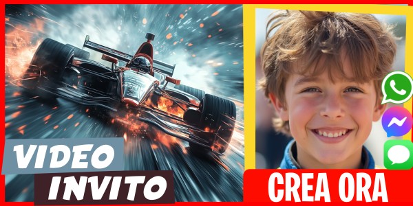 Crea Video Invito Biglietto d'auguri Formula1
