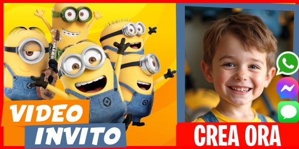 Crea Video Invito Festa in costume dei Minions