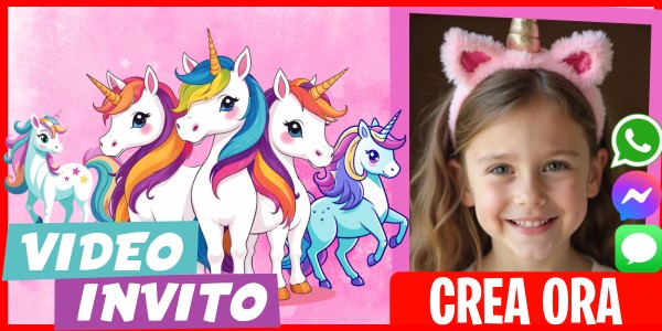 Crea Video Invito Unicorno danzante