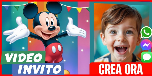 Crea Video Invito Festa di compleanno di Topolino
