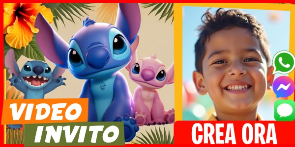 Crea Video Invito Compleanno a Tema Lilo e Stitch