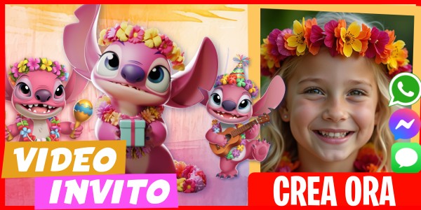 Crea Video Invito Biglietto d'invito Stitch