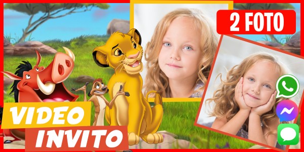 Crea Video Invito La festa in costume del Re Leone