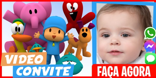 Faça um Video Convite Festa temática Pocoyo