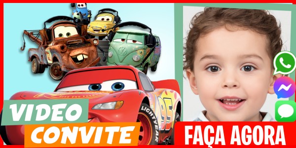 Faça um Video Convite Carros Relâmpago McQueen