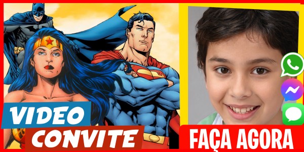 Faça um Video Convite Festa do Pijama da Liga da Justiça