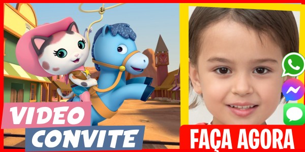 Faça um Video Convite Xerife Callie Festa na Piscina