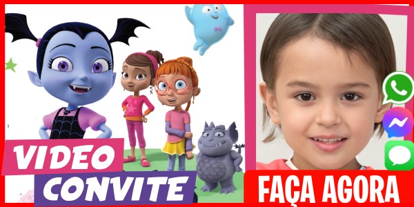 Faça um Video Convite Vampirina Pool Party