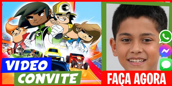 Faça um Video Convite Festa à fantasia Hot Wheels