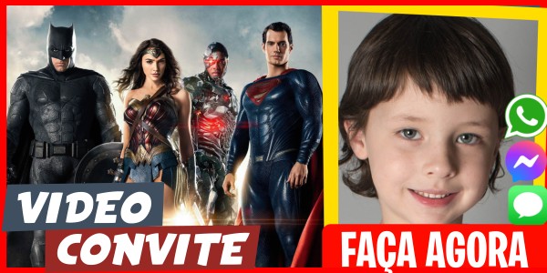 Faça um Video Convite Festa de Videogame da Liga da Justiça