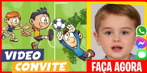 Faça um Video Convite Aniversário Surpresa Futebol