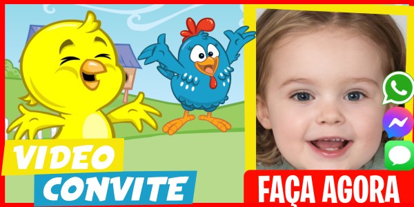 Faça um Video Convite Festa do Pijama Pintinho Amarelinho Galinha Pintadinha