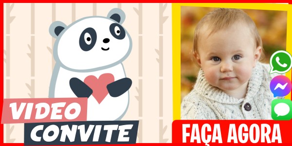 Faça um Video Convite Festa de Aniversário do Panda