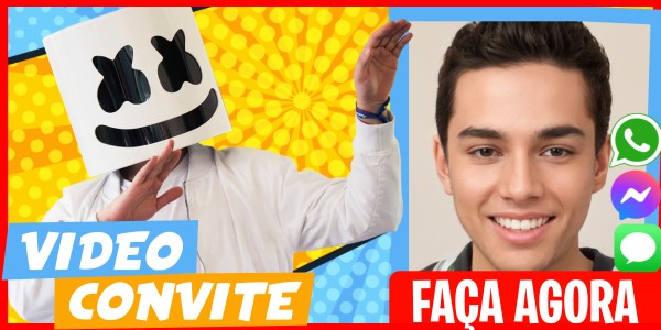 Faça um Video Convite Aniversário Marshmello Fortnite