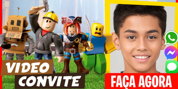 Faça um Video Convite Aniversário roblox